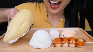 SIMPLE FOODS FRESH DURIAN  MOCHI ASMR SOFT CHEWY ASMR EATING SOUNDS LIGHT WHISPERS  SASASMR [upl. by Anavlys]