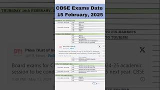 CBSE Exam Date Sheet 2025 Out  CBSE Board Exam 2025  CBSE 10th 12th Exam Date  CBSE News cbse [upl. by Mendelsohn187]