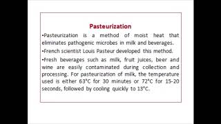 Pasteurization and Tyndallization [upl. by Aristotle]