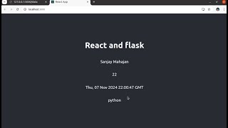 Python Flask connection to ReactJS [upl. by Evangeline]