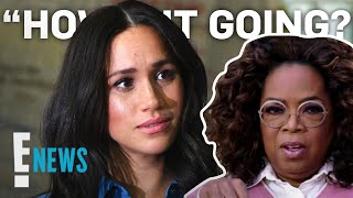 What Meghan Markle Texted Oprah as TellAll Was Airing  E News [upl. by Ojoj]