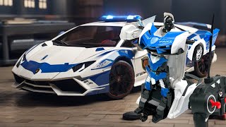 Masina de politie pentru copii Lamborghini Veneno jucaria perfecta ce se transforma in robot [upl. by Dranoc]