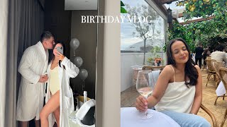 Vlog Birthday surprise Staying at the Londoner and lots of yummy food  Ayse Clark [upl. by Imeaj434]