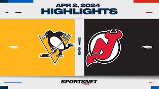 NHL Highlights  Penguins vs Devils  April 2 2024 [upl. by Harve]