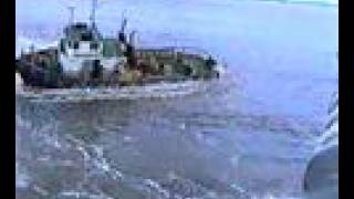 Melbourne Tug Boat Tips Over Towing Ship and Man Overboard [upl. by Nylknarf86]