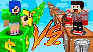 LUCKY BLOCK RICO VS LUCKY BLOCK POBRE CORRIDA LUCKY BLOCK MINECRAFT [upl. by Codd]