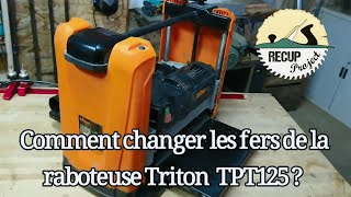 Comment changer les fers de la raboteuse Triton TPT125  Trop facile [upl. by Ydorb]