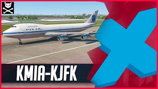 XPlane 11 LIVE  Felis 747200 Classic CLOSED BETA  B742  Miami to New York [upl. by Hsenid]