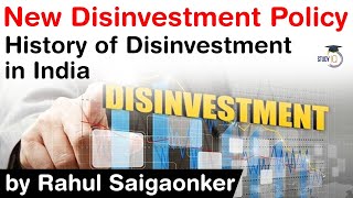 New Disinvestment Policy Explained  History and Timeline of Disinvestment in India UPSC IAS [upl. by Aipmylo]