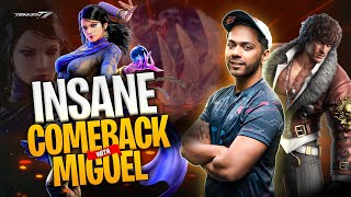 One Of The Most Insane Comeback With Miguel  Arslan Ash Miguel VS Qasim Meer Zafina  tekken [upl. by Eecyak]