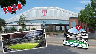 Globe Life Field Tour of New Texas Rangers Ballpark [upl. by Sillig]