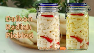 English SUB Easy Pickled Daikon Radish Recipe  How to Cook Daikon Radish Pickle [upl. by Ayatahs440]