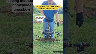 Car Jack loads Homemade crossbow diy crossbow welding [upl. by Buell]