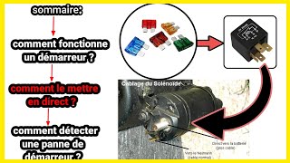 Démarreur Voiture  Comment sa Fonctionne et quel sont les Différents panne de DÉMARREUR [upl. by Desberg185]