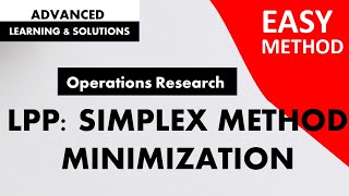 LPP SIMPLEX METHOD  MINIMIZATION SOLVED BY CONVERTING TO MAXIMIZATION [upl. by Awahsoj370]