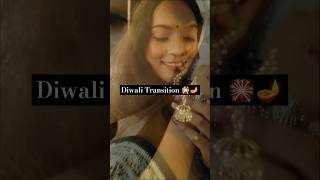 Happy diwali 🎇🪔 ashortaday trending transition makeup saree [upl. by Kallista536]