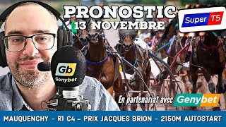 🔴 Pronostic Quinté  Super Top5 Mercredi 13 Novembre 2024 Mauquenchy 🔴 Prix Jacques Brion [upl. by Terzas]