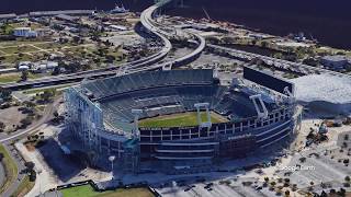 TIAA Bank Field Tour  Jacksonville Jaguars  Google Earth Studio Flyover [upl. by Platto285]