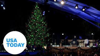 National Christmas Tree shines during 102nd lighting ceremony  USA TODAY [upl. by Llenyaj744]