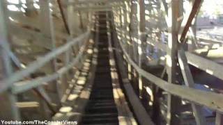 Ghost Rider POV Front Knotts Berry Farm Wooden Roller Coaster [upl. by Ttayw838]