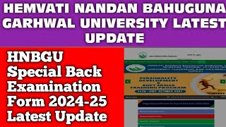 HNBGU Special Back Examination Form 202425 Latest Update [upl. by Aleit728]