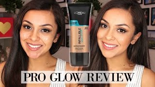 Loreal Pro Glow Foundation Review  Demo  TrinaDuhra [upl. by Achorn]