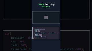 Center Div Using Position css html [upl. by Salvucci]