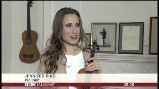 Jennifer Pike violin TV clips [upl. by Xirdnek]