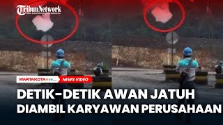 DetikDetik Awan Jatuh Diambil Karyawan Perusahaan [upl. by Lienhard]