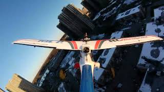 Aeroscout s2 11m Fpv FlightEvening Coop City Greenway Stunts 36 degrees 9mph winds [upl. by Arej]