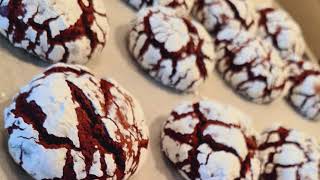 RED VELVET CRINKLES How to make a Fudgy amp Chewy Red Velvet Crinkles Cookies  Recipe Pinas [upl. by Yalahs]