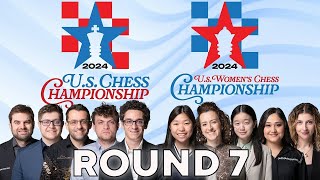 Carissa 77  Round 7 RECAP  USChessChamps [upl. by Ronn]