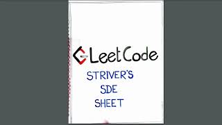 Strivers SDE sheet Notes and Problems solved  Placement Ready Course [upl. by Noirod50]