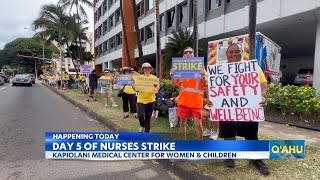 Day 5 of the Kapiolani Medical Center nurses strike is set to begin [upl. by Suilmann]