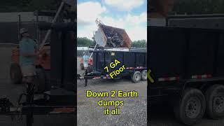 Down 2 earth dump trailer haul it all  6x10 to 7x16 models in stock to haul dirt scrap concrete plu [upl. by Xilef]