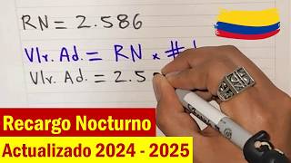 Cómo calcular el RECARGO NOCTURNO en Colombia 2024 [upl. by Aihsat]