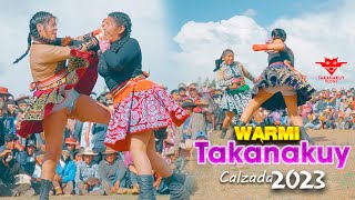 Warmi Takanakuy Calzada 2023  Customary fight of women boxing from Peru never seen [upl. by Cadman384]