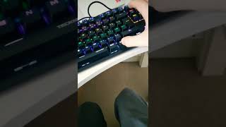 Tecknet Mechanical Keyboard Rainbow Light Modes Show [upl. by Emmett]