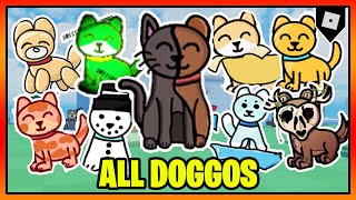 How to get ALL 57 DOGGOS  BADGES in FIND THE DOGGOS  Roblox [upl. by Obara]