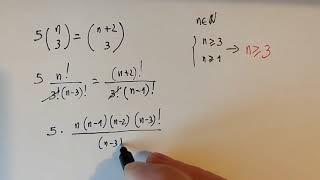 4 Calcolo combinatorio 10 Coefficienti binomiali equazioni e disequazioni [upl. by Eical81]