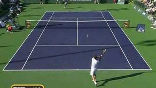 Indian Wells R2  David Nalbandian vs Viktor Troicki Second set [upl. by Arella]