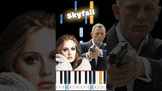 Adele Skyfall Piano Tutorial Medium  Short [upl. by Bac]