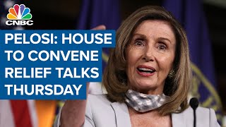 Speaker Nancy Pelosi House to convene Thursday morning on Covid19 aid [upl. by Enimzaj643]