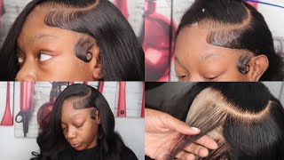 How To Make Your 5x5 Closure Wig Into A Side Part Frontal Plucking amp Customizing Ft Arabella Hair [upl. by Jelle31]