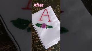 Handkerchief hand embroidery design handembroidery [upl. by Asnarepse797]