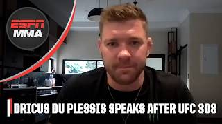 Dricus Du Plessis Interview Thoughts on UFC 308 how he’d beat Khamzat Chimaev amp more  ESPN MMA [upl. by Keyek]