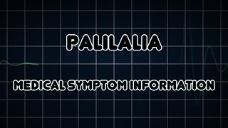 Palilalia Medical Symptom [upl. by Yliab971]