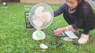 GD8069LI Solar Fan Review Portable Powerful and EcoFriendly Cooling Solution [upl. by Archer609]