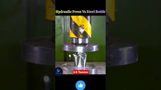 Hydraulic Press Vs Stainless steel Bottle shortvideos hydrulicpress [upl. by Flavian]