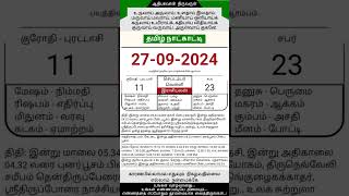 Today Tamil Calendar l Rasi palan l September 27 2024 l tamilcalendar tamilcalendar2024 [upl. by Adlen322]